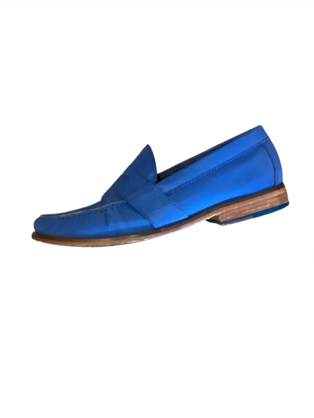 Cole Haan Nike Air Men's Vibrant Blue Leather Penny Loafers 9.5